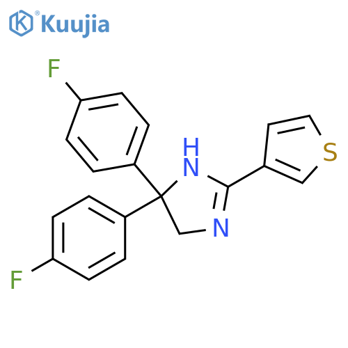 1H-Imidazole, 4,4-bis(4-fluorophenyl)-4,5-dihydro-2-(3-thienyl)- structure