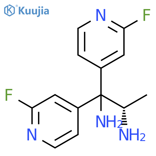 1,2-Propanediamine, 1,1-bis(2-fluoro-4-pyridinyl)-, (2S)- structure