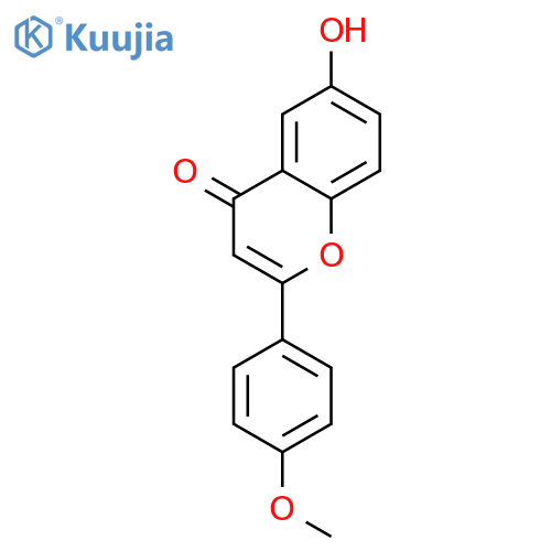 4H-1-Benzopyran-4-one,6-hydroxy-2-(4-methoxyphenyl)- structure