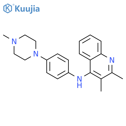 4-Quinolinamine, 2,3-dimethyl-N-[4-(4-methyl-1-piperazinyl)phenyl]- structure