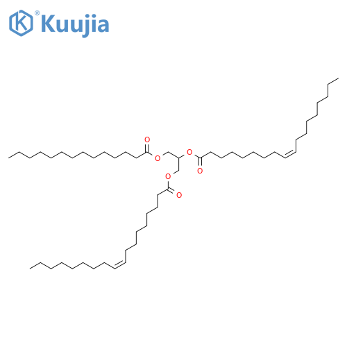 [2-[(Z)-octadec-9-enoyl]oxy-3-tetradecanoyloxypropyl] (Z)-octadec-9-enoate structure
