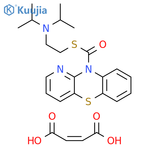 S-[2-(dipropan-2-ylamino)ethyl] 10H-pyrido[3,2-b][1,4]benzothiazine-10-carbothioate but-2-enedioate (1:1) structure