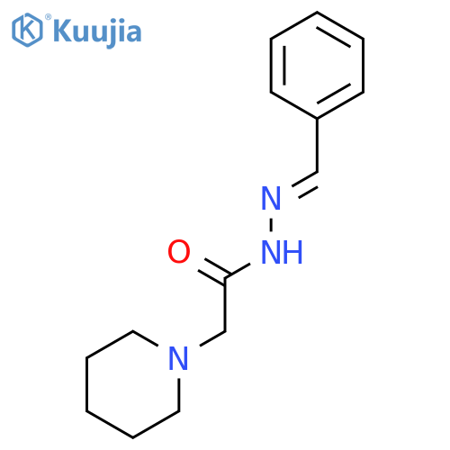1-Piperidineacetic acid, (phenylmethylene)hydrazide structure