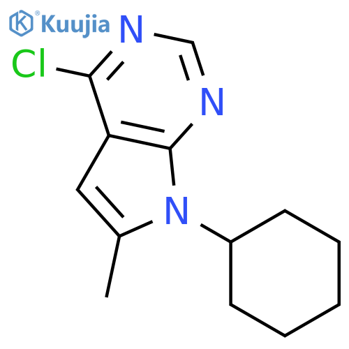 4-Chloro-7-cyclohexyl-6-methyl-7H-pyrrolo[2,3-d]pyrimidine structure