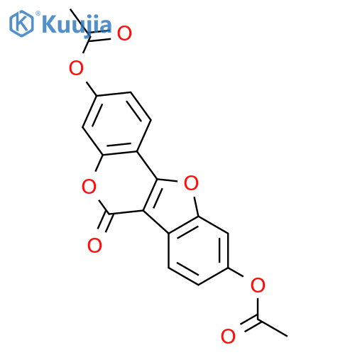 6H-Benzofuro[3,2-c][1]benzopyran-6-one,3,9-bis(acetyloxy)- structure