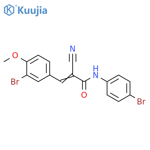 3-(3-Bromo-4-methoxyphenyl)-N-(4-bromophenyl)-2-cyano-2-propenamide structure
