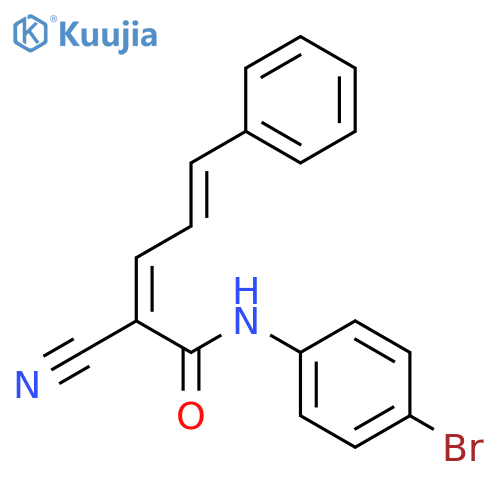 (2E,4E)-N-(4-bromophenyl)-2-cyano-5-phenylpenta-2,4-dienamide structure