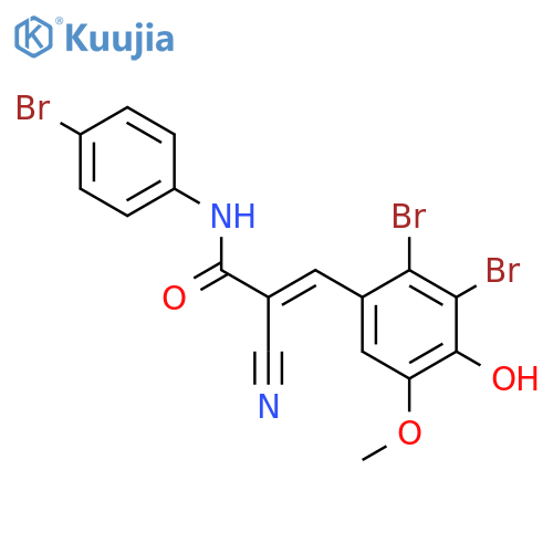 <br>(2E)-N-(4-bromophenyl)-2-cyano-3-(2,3-dibromo-4-hydroxy-5-methoxyphenyl)acr ylamide structure