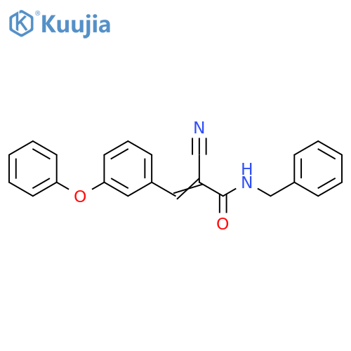 N-benzyl-2-cyano-3-(3-phenoxyphenyl)prop-2-enamide structure