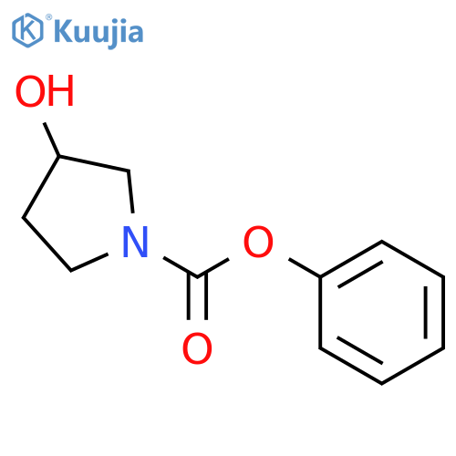 1-Pyrrolidinecarboxylic acid, 3-hydroxy-, phenyl ester, (3R)- structure