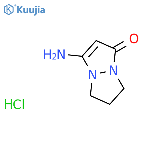 3-Amino-6,7-dihydropyrazolo[1,2-a]pyrazol-1(5H)-one hydrochloride structure
