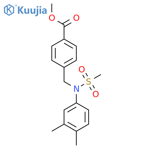 Methyl 4-{(3,4-dimethylphenyl)(methylsulfonyl)aminomethyl}benzoate structure