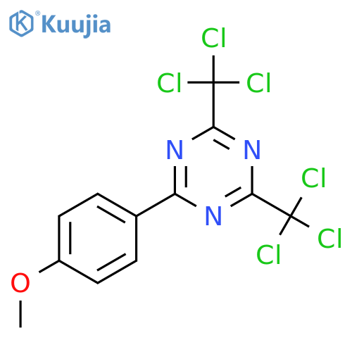 2-(4-Methoxyphenyl)-4,6-bis(trichloromethyl)-1,3,5-triazine structure