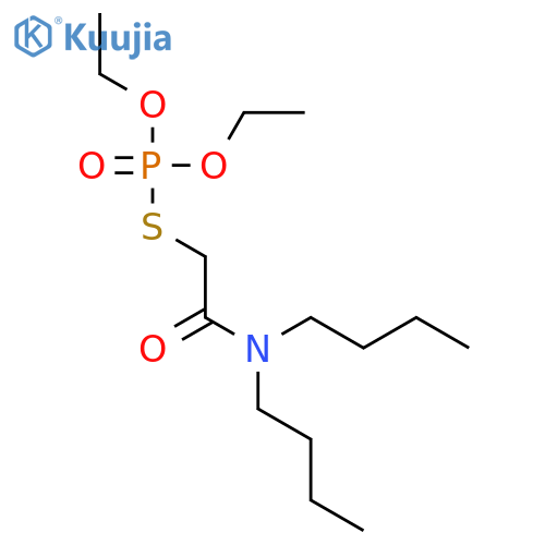 S-[2-(dibutylamino)-2-oxoethyl] O,O-diethyl phosphorothioate structure