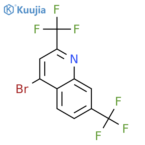 Quinoline, 4-bromo-2,7-bis(trifluoromethyl)- structure