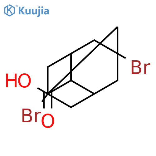 5,7-dibromo-Tricyclo[3.3.1.13,7]decane-2-carboxylic acid structure