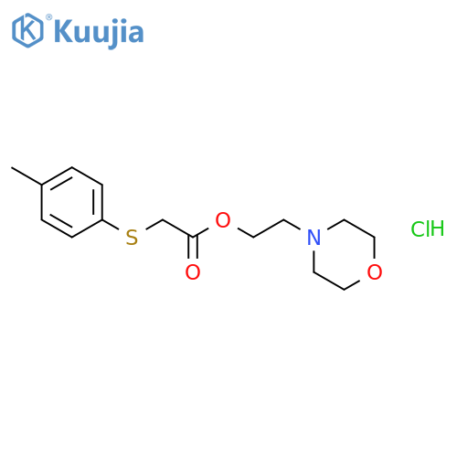 2-(morpholin-4-yl)ethyl [(4-methylphenyl)sulfanyl]acetate hydrochloride (1:1) structure