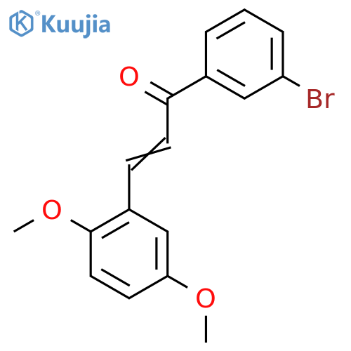 1-(3-Bromophenyl)-3-(2,5-dimethoxyphenyl)prop-2-en-1-one structure
