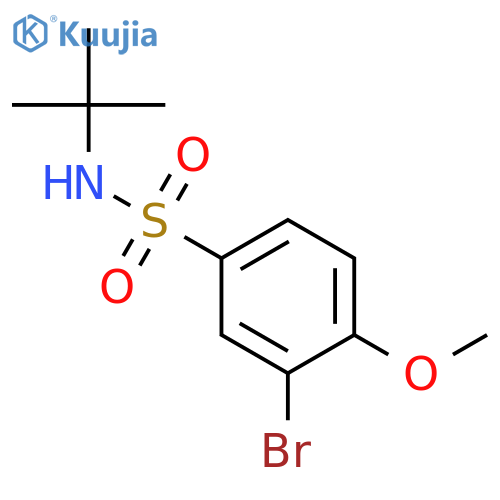 Benzenesulfonamide, 3-bromo-N-(1,1-dimethylethyl)-4-methoxy- structure