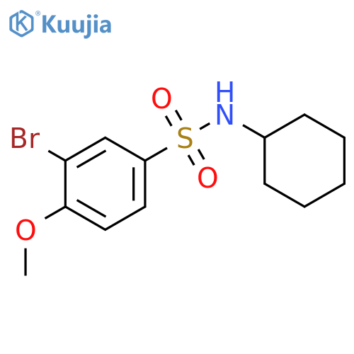 3-Bromo-N-cyclohexyl-4-methoxybenzenesulfonamide structure