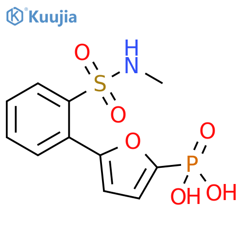 Phosphonic acid, [5-[2-[(methylamino)sulfonyl]phenyl]-2-furanyl]- structure