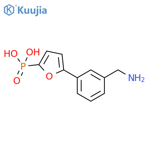 Phosphonic acid, [5-[3-(aminomethyl)phenyl]-2-furanyl]- structure