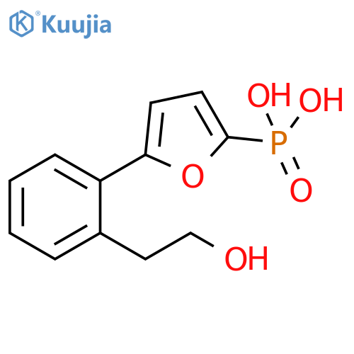 Phosphonic acid, [5-[2-(2-hydroxyethyl)phenyl]-2-furanyl]- structure