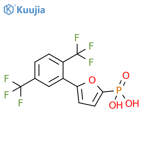 Phosphonic acid, [5-[2,5-bis(trifluoromethyl)phenyl]-2-furanyl]- structure