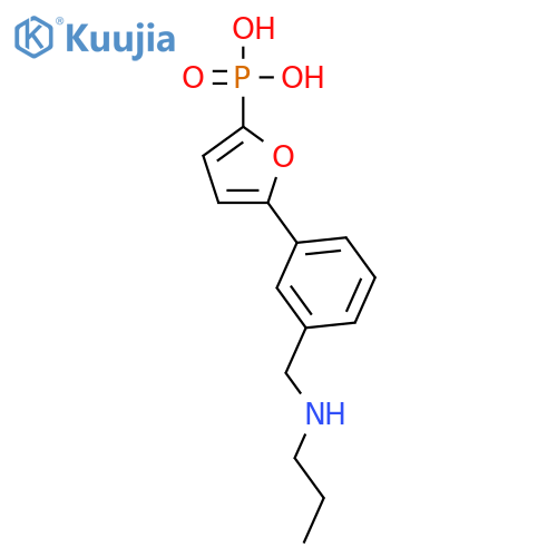 Phosphonic acid, [5-[3-[(propylamino)methyl]phenyl]-2-furanyl]- structure
