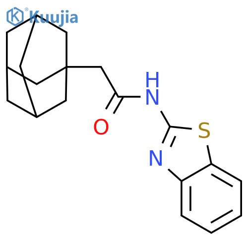 2-(adamantan-1-yl)-N-(1,3-benzothiazol-2-yl)acetamide structure