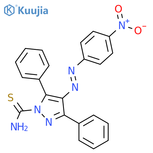 1H-Pyrazole-1-carbothioamide,4-[2-(4-nitrophenyl)diazenyl]-3,5-diphenyl- structure