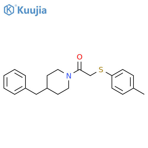 1-(4-benzylpiperidin-1-yl)-2-[(4-methylphenyl)sulfanyl]ethan-1-one structure
