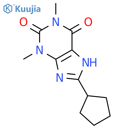 8-Cyclopentyl-1,3-dimethylxanthine structure