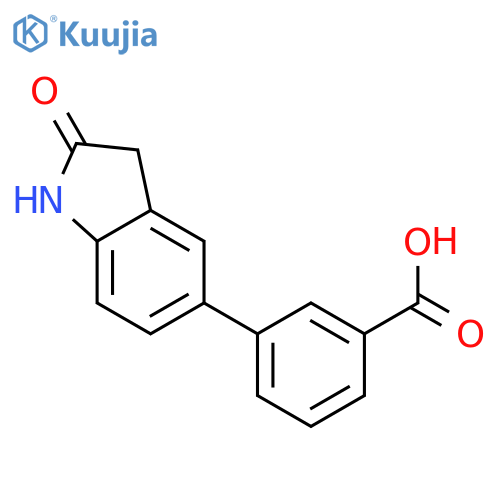 Benzoic acid,3-(2,3-dihydro-2-oxo-1H-indol-5-yl)- structure