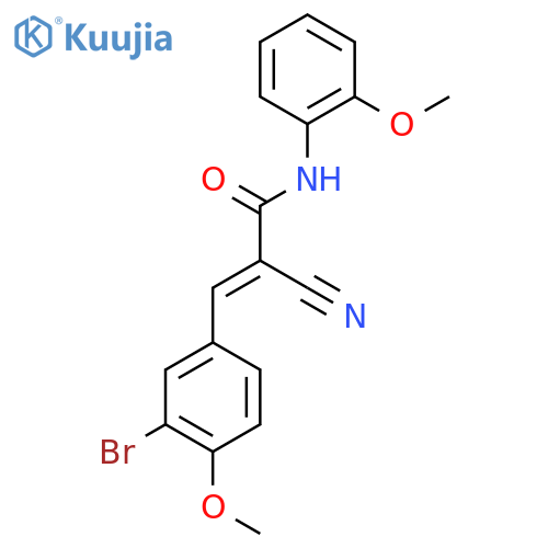 (E)-3-(3-bromo-4-methoxyphenyl)-2-cyano-N-(2-methoxyphenyl)prop-2-enamide structure
