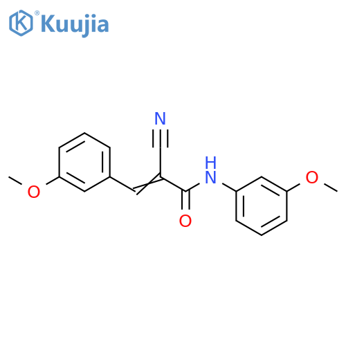 2-Propenamide, 2-cyano-N,3-bis(3-methoxyphenyl)- structure