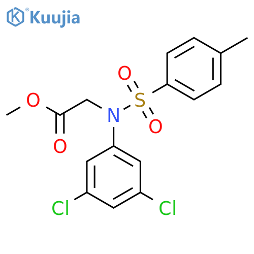 Methyl N-(3,5-dichlorophenyl)-N-(4-methylphenyl)sulfonylglycinate structure