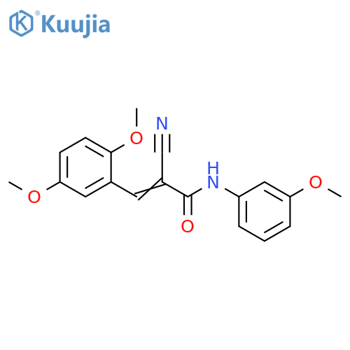 2-Propenamide, 2-cyano-3-(2,5-dimethoxyphenyl)-N-(3-methoxyphenyl)- structure