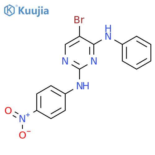 2,4-Pyrimidinediamine, 5-bromo-N2-(4-nitrophenyl)-N4-phenyl- structure