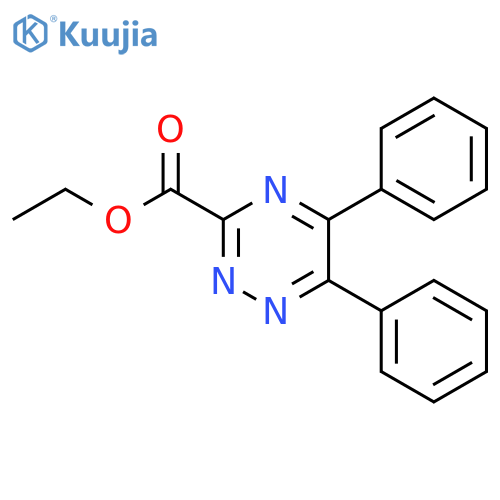 1,2,4-Triazine-3-carboxylicacid, 5,6-diphenyl-, ethyl ester structure