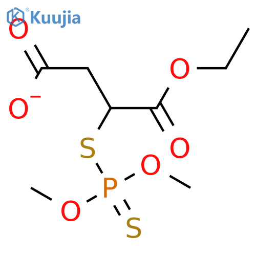 Butanedioic acid, ((dimethoxyphosphinothioyl)thio)-, monoethyl ester structure