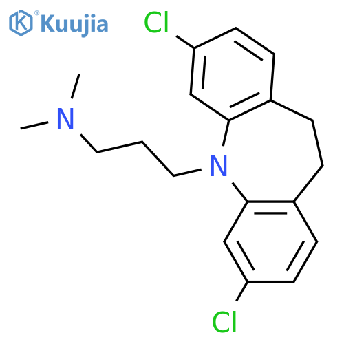 3-(3,7-dichloro-10,11-dihydro-5H-dibenzo[b,f]azepin-5-yl)-N,N-dimethylpropan-1-amine structure