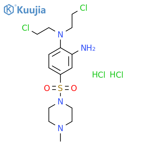 N~1~,N~1~-bis(2-chloroethyl)-4-[(4-methylpiperazin-1-yl)sulfonyl]benzene-1,2-diamine dihydrochloride structure