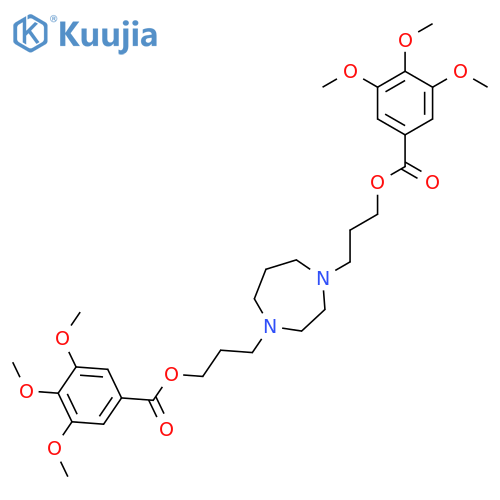 Benzoic acid,3,4,5-trimethoxy-,1,1'-[(tetrahydro-1H-1,4-diazepine-1,4(5H)-diyl)di-3,1-propanediyl] ester structure