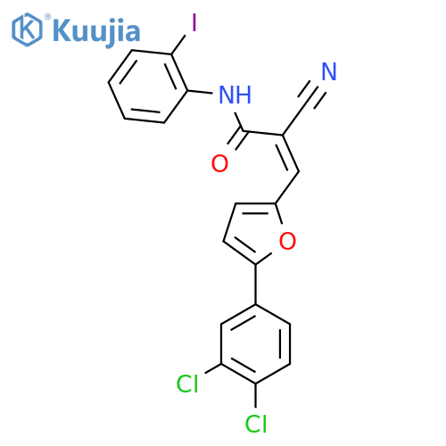 (2Z)-2-cyano-3-5-(3,4-dichlorophenyl)furan-2-yl-N-(2-iodophenyl)prop-2-enamide structure