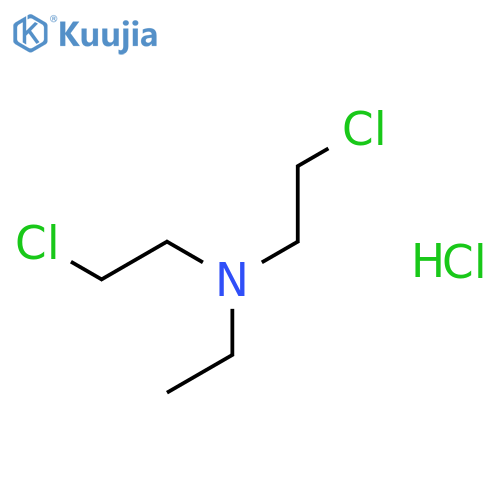 2-chloro-N-(2-chloroethyl)-N-ethylethanamine hydrochloride structure