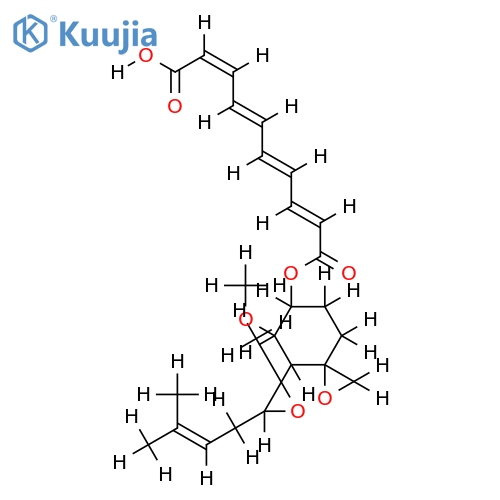 (3R,4S)-6t-(9t-Carboxy-nona-2t,4t,6t,8-tetraenoyloxy)-4r-((1S,2Xi)-1,2-epoxy-1,5-dimethyl-hex-4-enyl)-5t-methoxy-1-oxa-spiro[2.5]octan structure