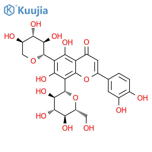 2-(3,4-Dihydroxyphenyl)-8-β-D-glucopyranosyl-5,7-dihydroxy-6-β-D-xylopyranosyl-4H-1-benzopyran-4-one structure