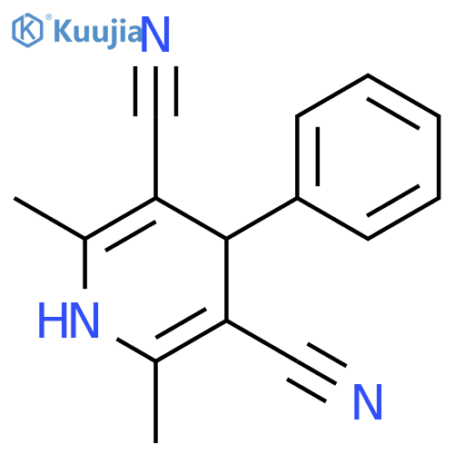 3,5-Pyridinedicarbonitrile, 1,4-dihydro-2,6-dimethyl-4-phenyl- structure
