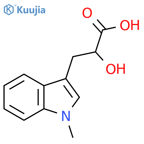 2-hydroxy-3-(1-methyl-1H-indol-3-yl)propanoic acid structure